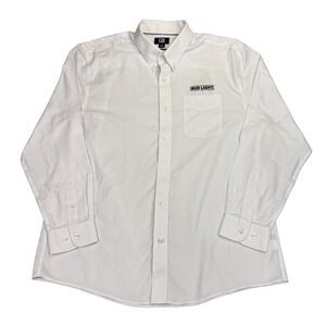 Cutter & Buck Men's Button Up Shirt Size XL Bud Light Beer White Long Sleeve EUC